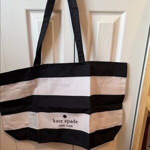kate spade Black and White Striped Tote